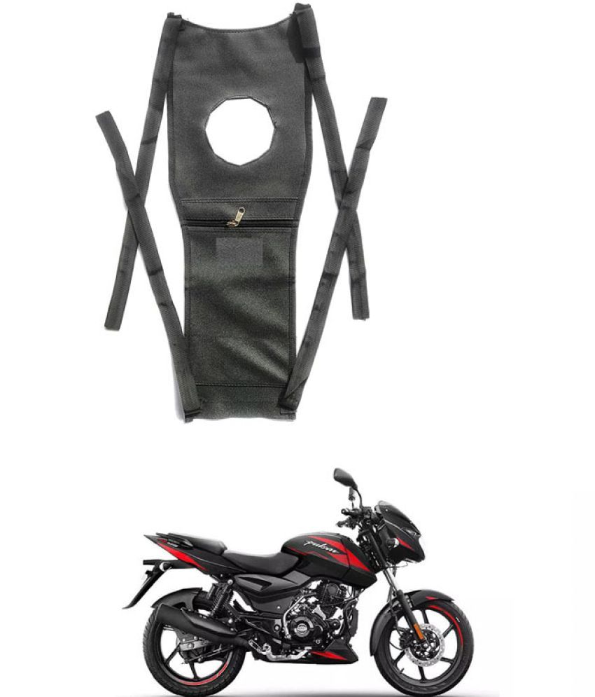     			BuddyBuzz Bike Tank Cover Bike Tank Bag with Mobile Pouch Artificial Leather Stretchable Material Use for Bajaj Pulsar 125