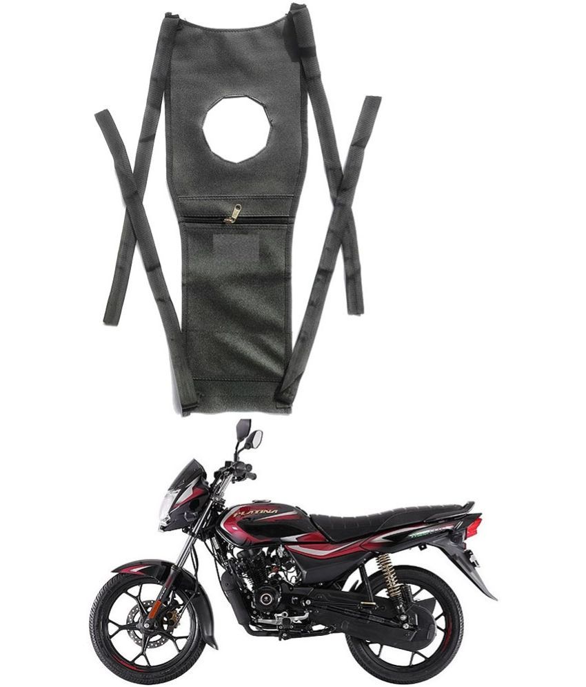     			BuddyBuzz Bike Tank Cover Bike Tank Bag with Mobile Pouch Artificial Leather Stretchable Material Use for Bajaj Platina 110 H-Gear