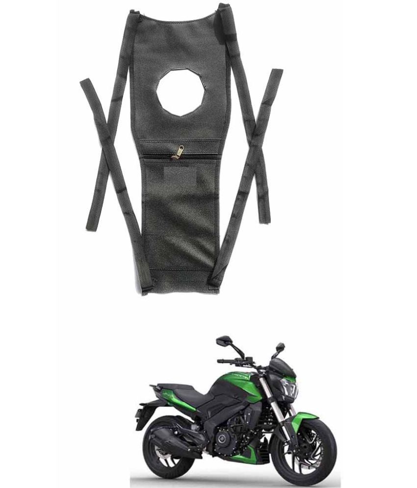     			BuddyBuzz Bike Tank Cover Bike Tank Bag with Mobile Pouch Artificial Leather Stretchable Material Use for Bajaj Dominar