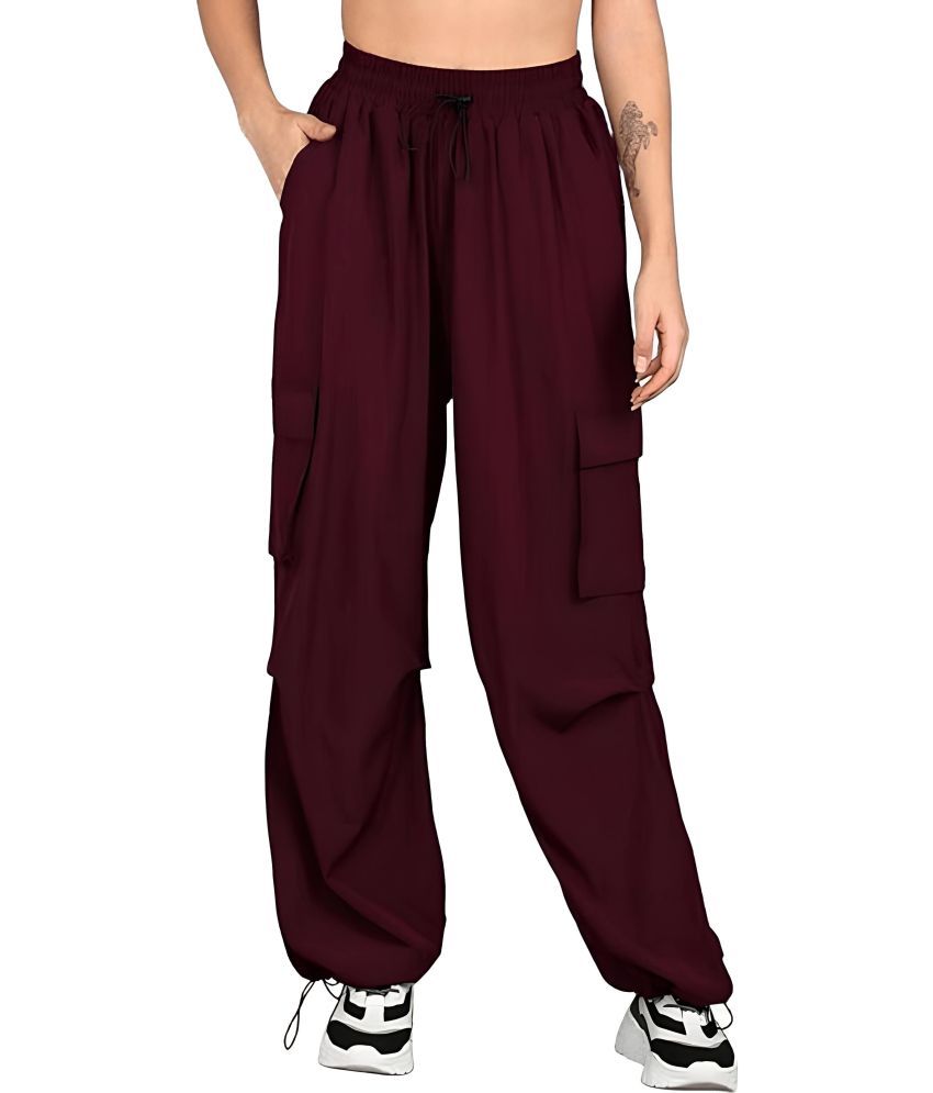     			MULTIWA Pack of 1 Polyester Parachute Women's Cargo Pants ( Maroon )