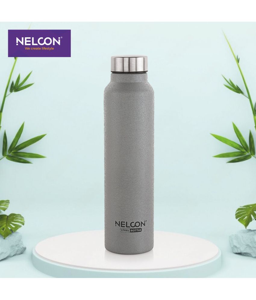     			Nelcon DEW CROCZ Grey Stainless Steel Water Bottle 1000 mL ( Set of 1 )