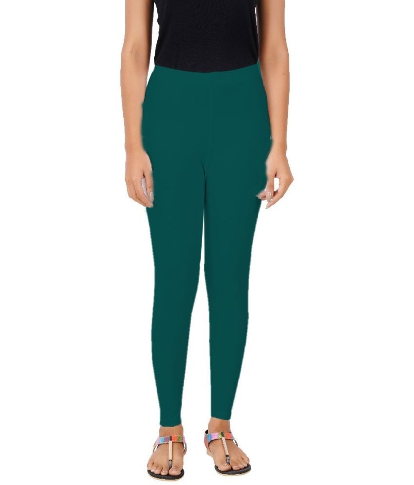     			Aulika Pack of 1 Cotton Blend Women's Leggings ( Green )