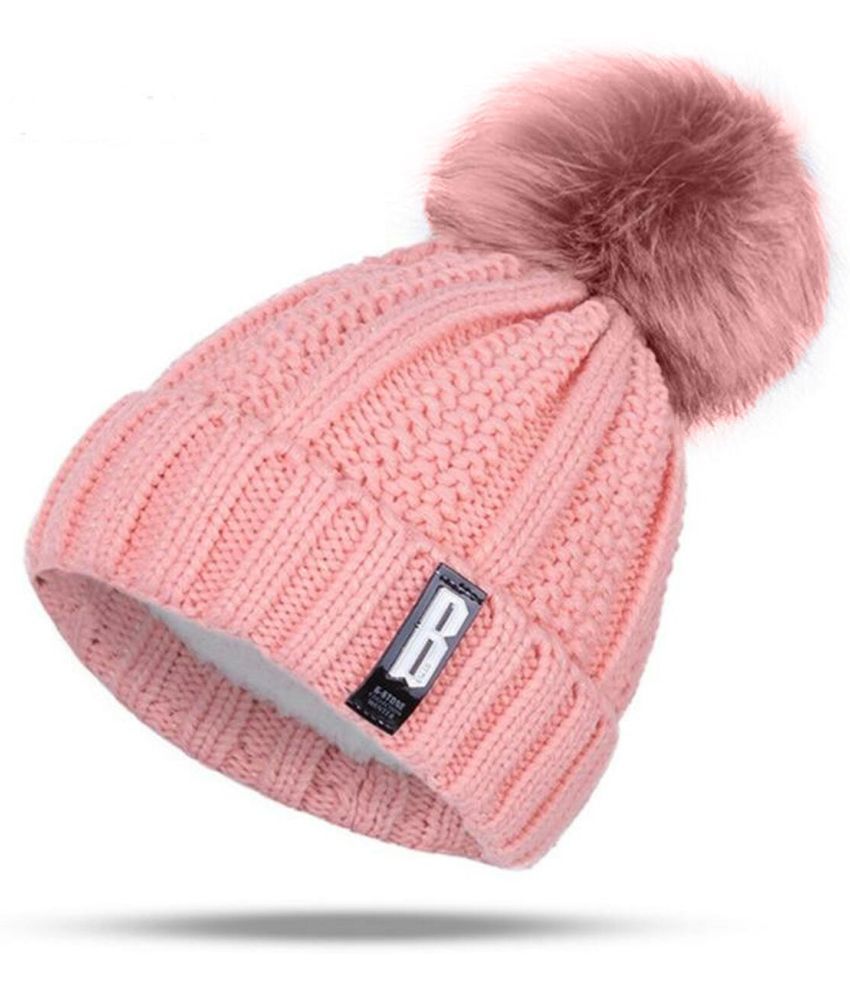     			Bolax Pack of 1 Woollen Men's Cap ( Pink )