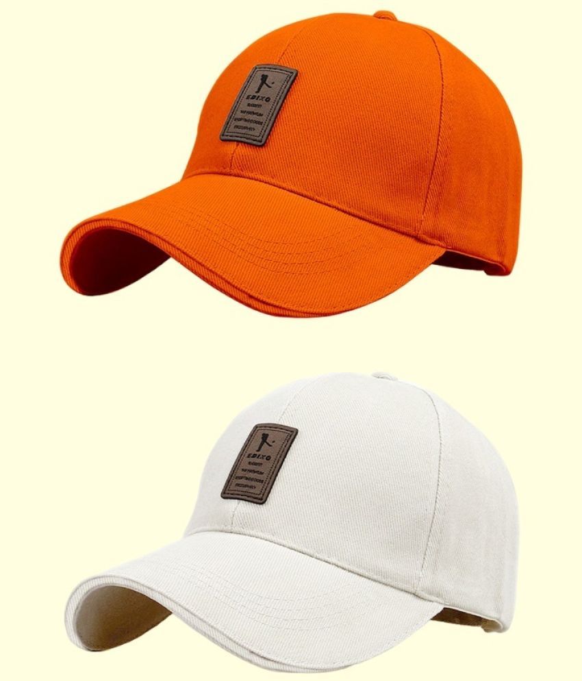     			Bolax Pack of 2 cotton Men's Cap ( Orange )