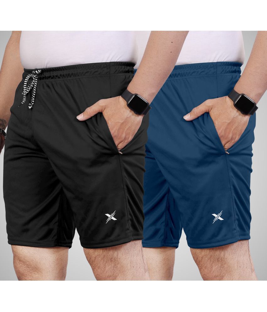     			FTX Black Lycra Men's Shorts ( Pack of 2 )