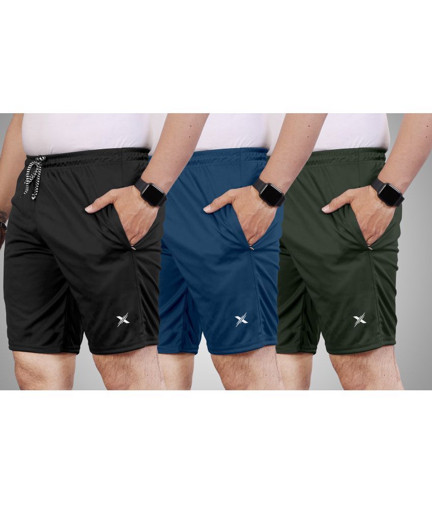     			FTX Black Lycra Men's Shorts ( Pack of 3 )