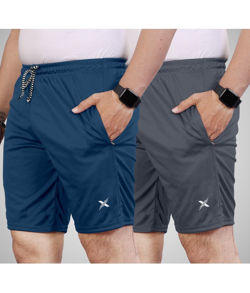     			FTX Dark Grey Lycra Men's Shorts ( Pack of 2 )