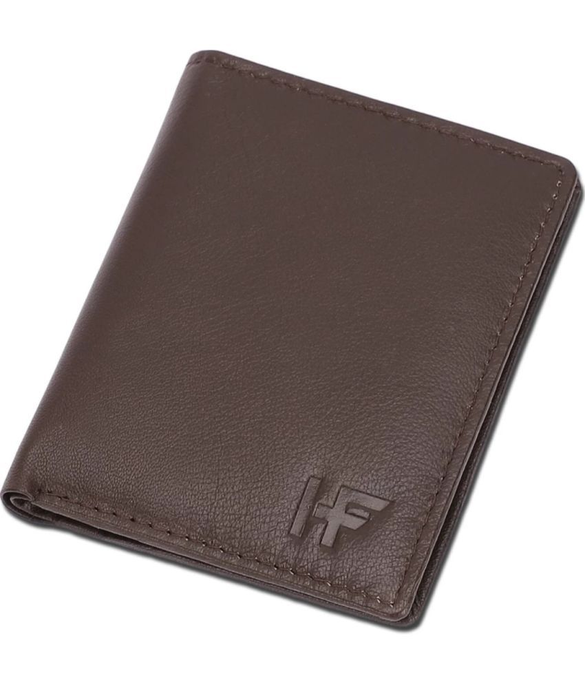     			HIDEFLIX 100% Leather Printed Men's Regular Wallet With 8 Slots For Card ( Brown , Pack of 1 )