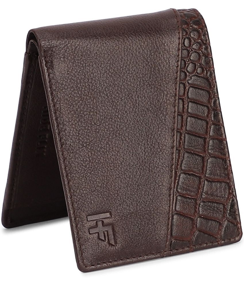     			HIDEFLIX 100% Leather Solid Men's Regular Wallet With 5 Slots For Card ( Brown , Pack of 1 )