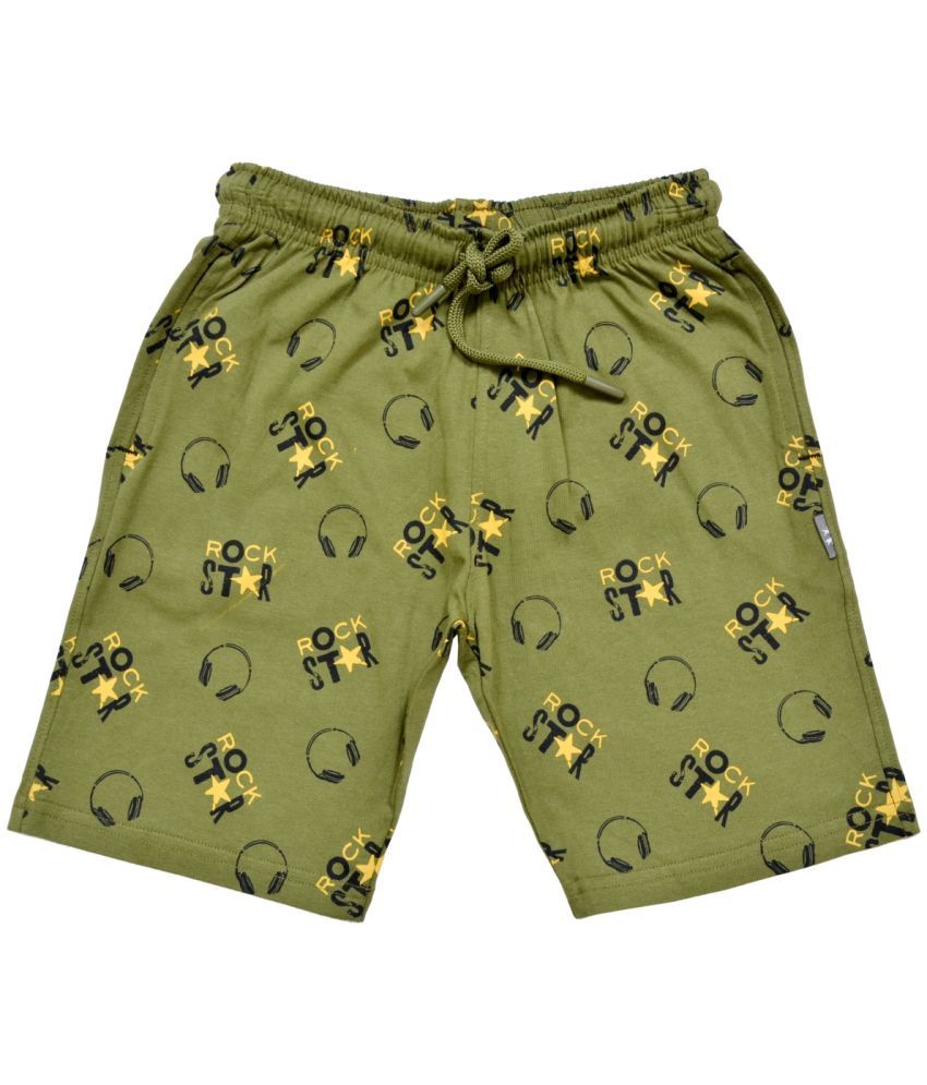     			Kariby Pack of 1 Cotton Shorts For Boys ( Green )