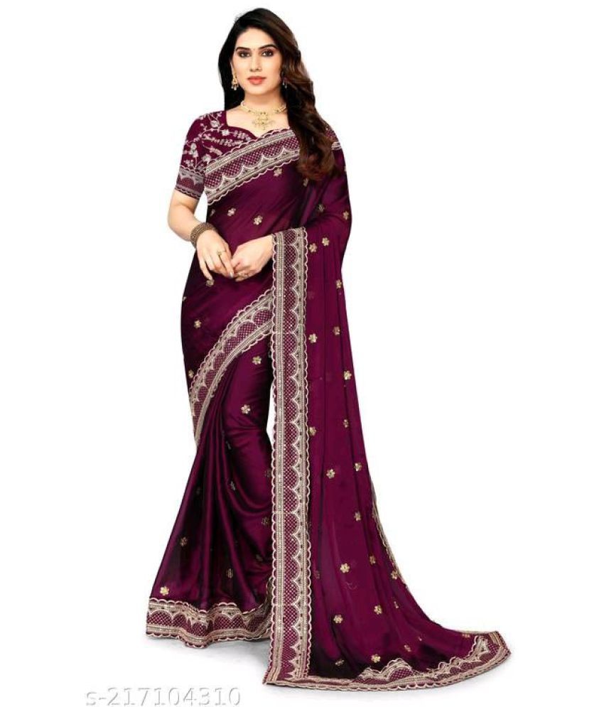     			Nil Madhav Art Georgette Embroidered Saree With Blouse Piece ( Multicolor , Pack of 1 )