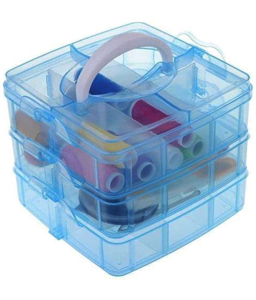     			Stysol 3 Layer 18 Grid Jewellery Organiser Box Piece