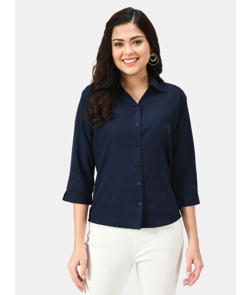     			akshatani Blue Poly Crepe Shirt - Pack of 1