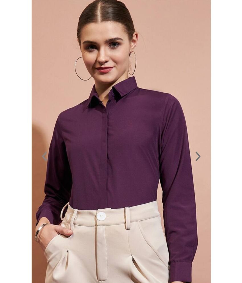     			akshatani Purple Poly Crepe Shirt - Pack of 1