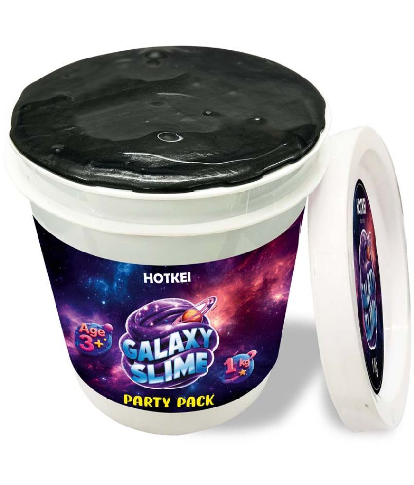     			HOTKEI (1 Kg) Black Galaxy Slime for Kids DIY Fruit Scented Metallic Magic Toy Slimy Slime Gel Jelly Putty Art Toys Birthday Gift Box for Boys Girls 3 to 10 Years