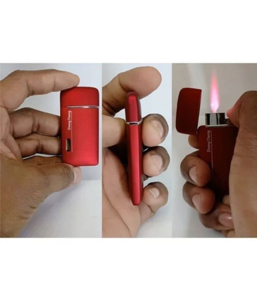     			Kadio Red Aluminium Cigarette Lighter ( Pack of 1 )