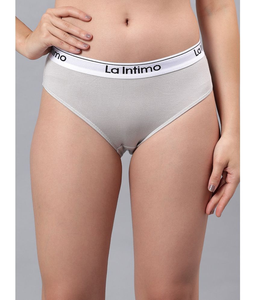     			La Intimo Pack of 1 Modal Bikini For Women ( Grey )