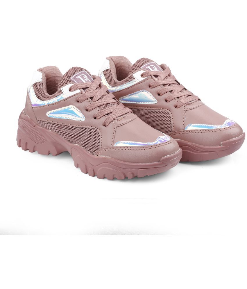     			PATHAR Pink Women's Sneakers