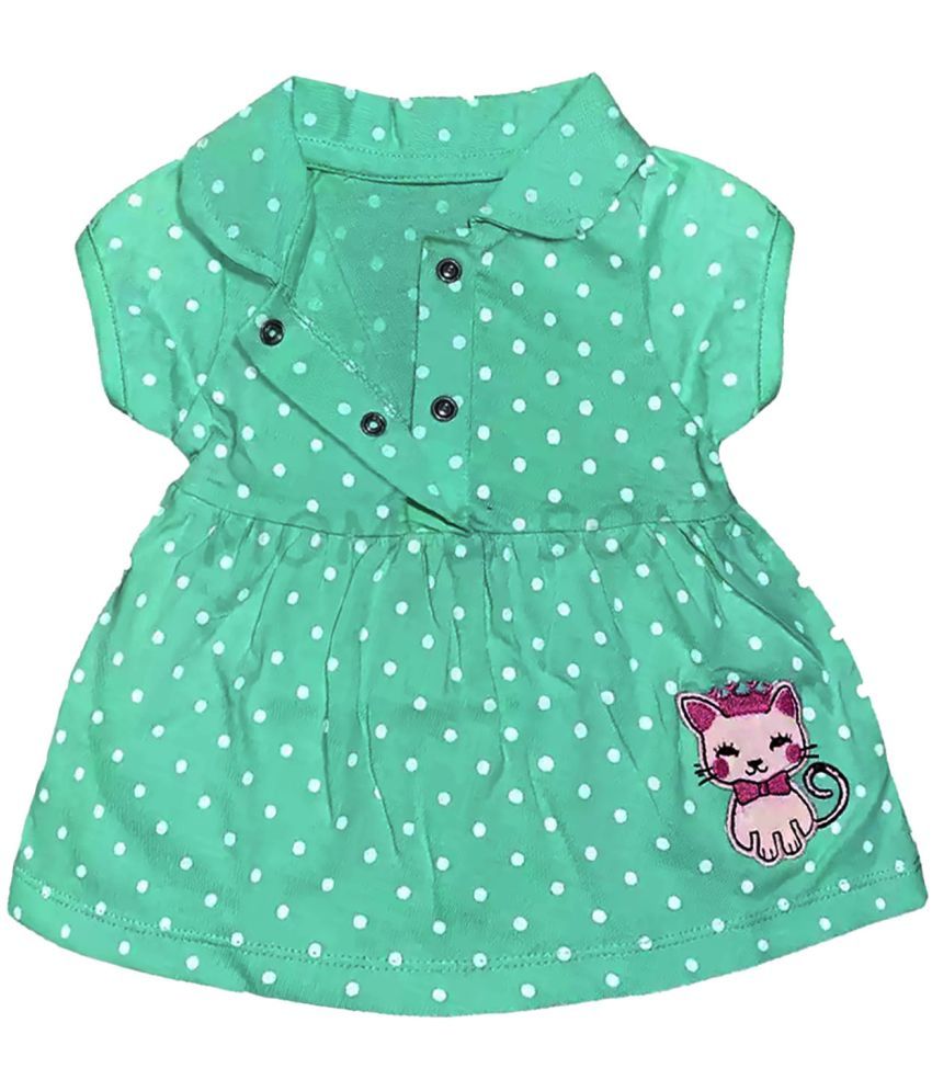     			Paryag Pack of 1 Baby Girls Cotton Blend Dress ( Green )