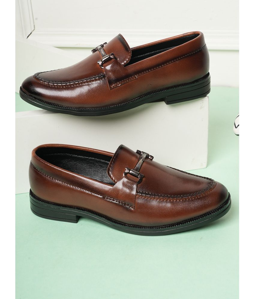     			STYLE SHOES - Tan Boy's Loafers ( 1 Pair )