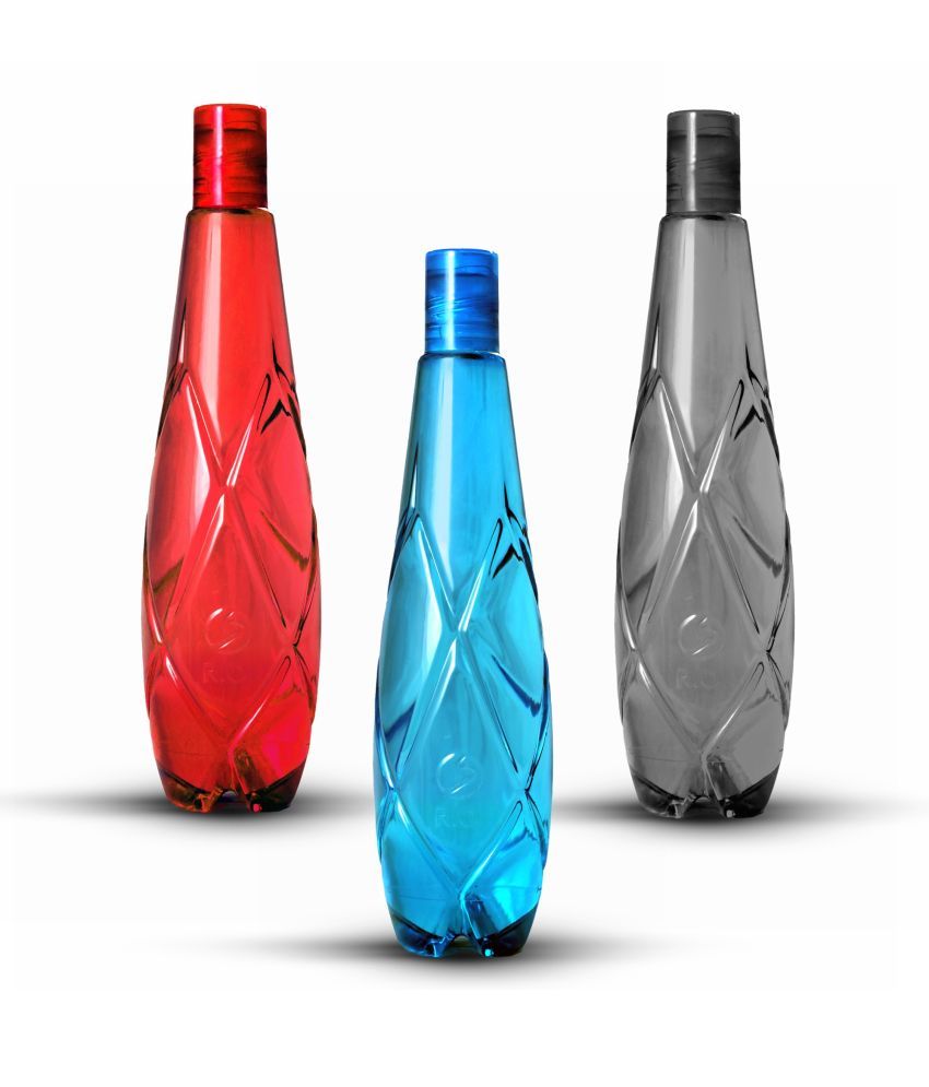     			Stysol Fridge Water Bottel Multicolour Plastic Water Bottle 1000 mL ( Set of 3 )