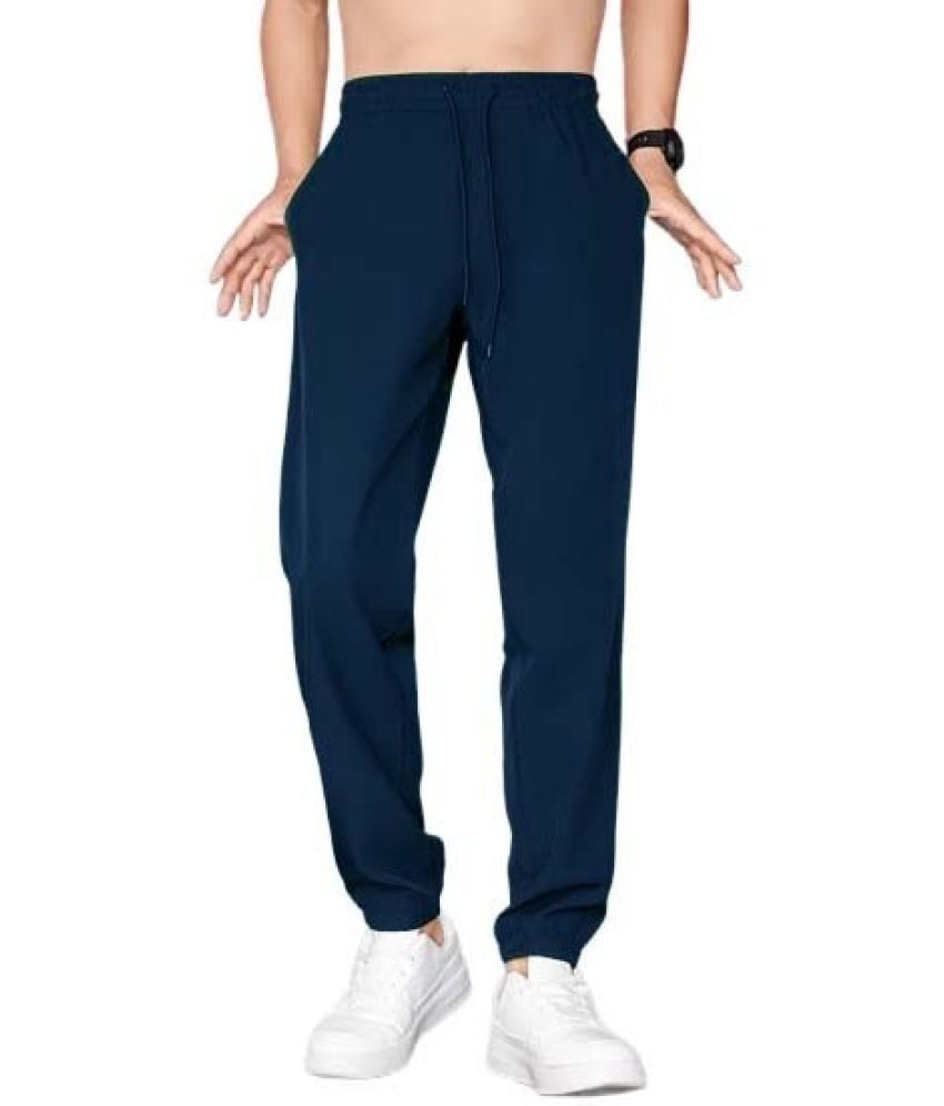     			THE PLANET COOL Navy Polyester Men's Joggers ( Pack of 1 )