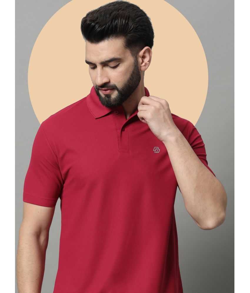     			renuovo Pack of 1 Cotton Blend Regular Fit Solid Half Sleeves Men's Polo T Shirt ( Maroon )