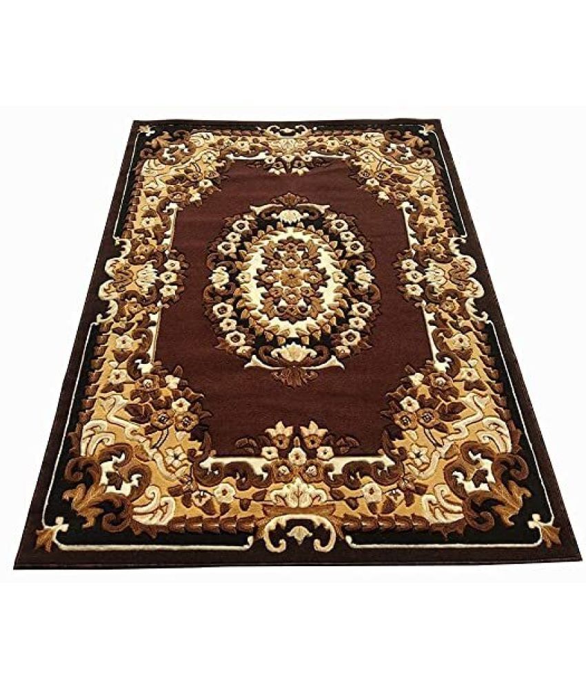     			ANABIA CARPET Brown Silk Carpet Floral Other Sizes Ft