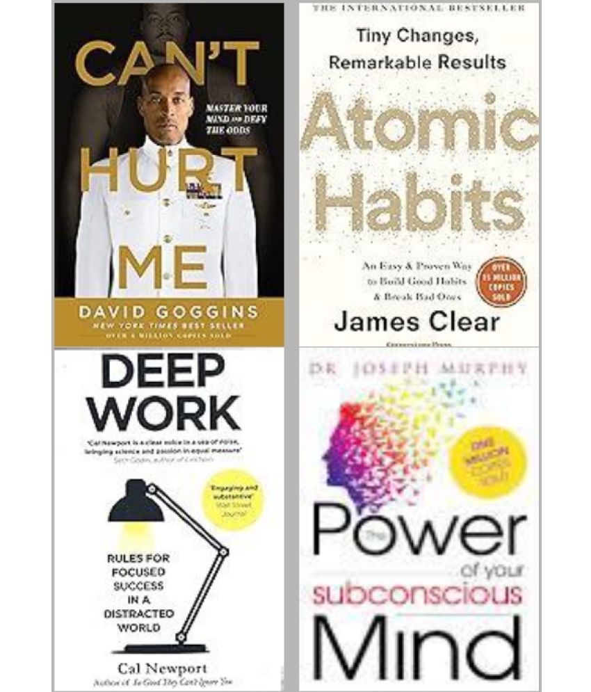     			Can't Hurt Me + Atomic Habits + Deep Work + The Power of Subconscious Mind