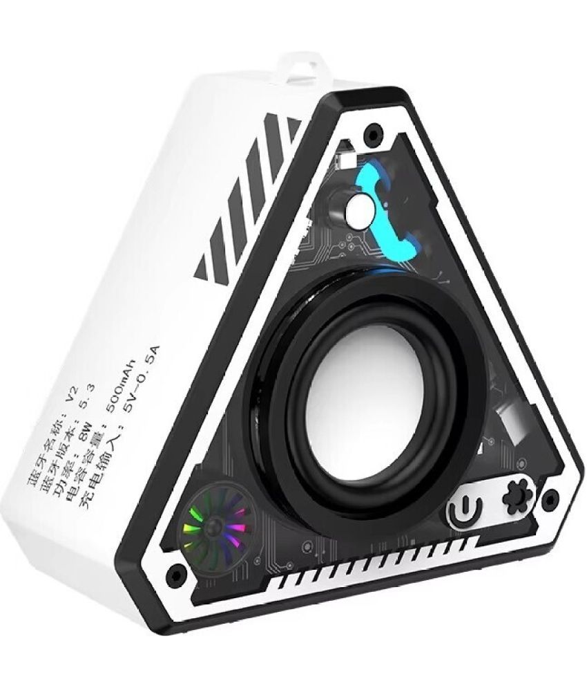     			CreaTeck V2 5 W Bluetooth Speaker Bluetooth V 5.3 with 3D Bass Playback Time 5 hrs White