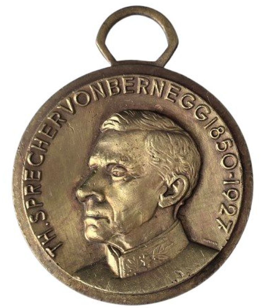     			Extreme Rare Th. Sprechervonbernegg 1850-1927 Year Medal