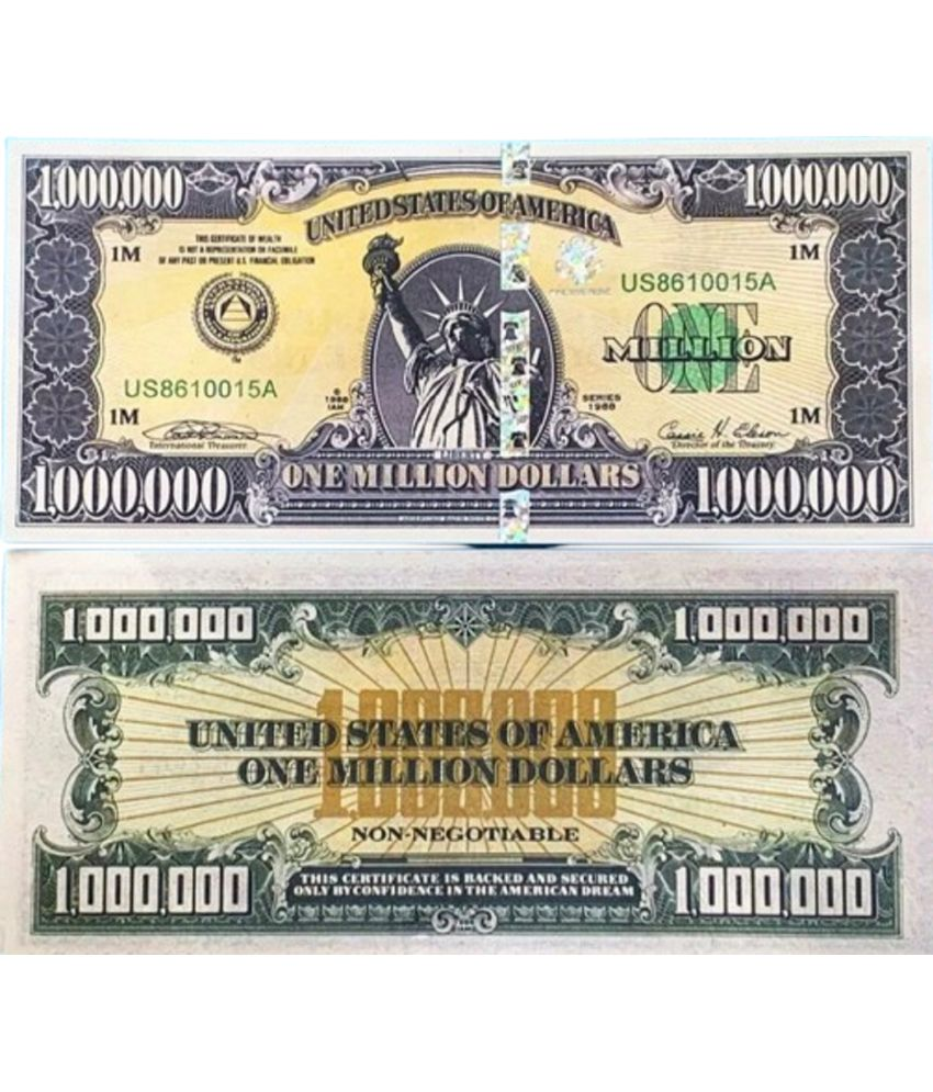     			Extremely Rare The Statue of Liberty USA One Million Dollars Bill in Top Grade Gem UNC