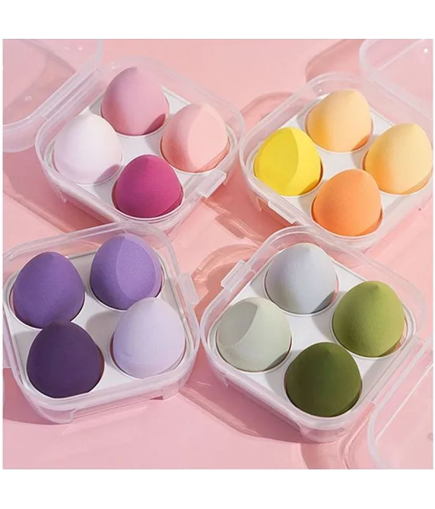     			Facejewewl Ultra soft Blender, Multicolor Makeup Sponge Set with box, 4pcs, (Pack of 1)