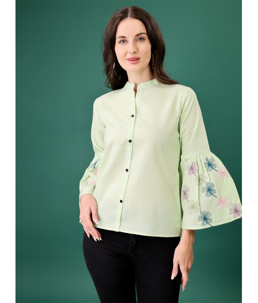     			Fashion LeBele Mint Green Cotton Silk Women's A-Line Top ( Pack of 1 )