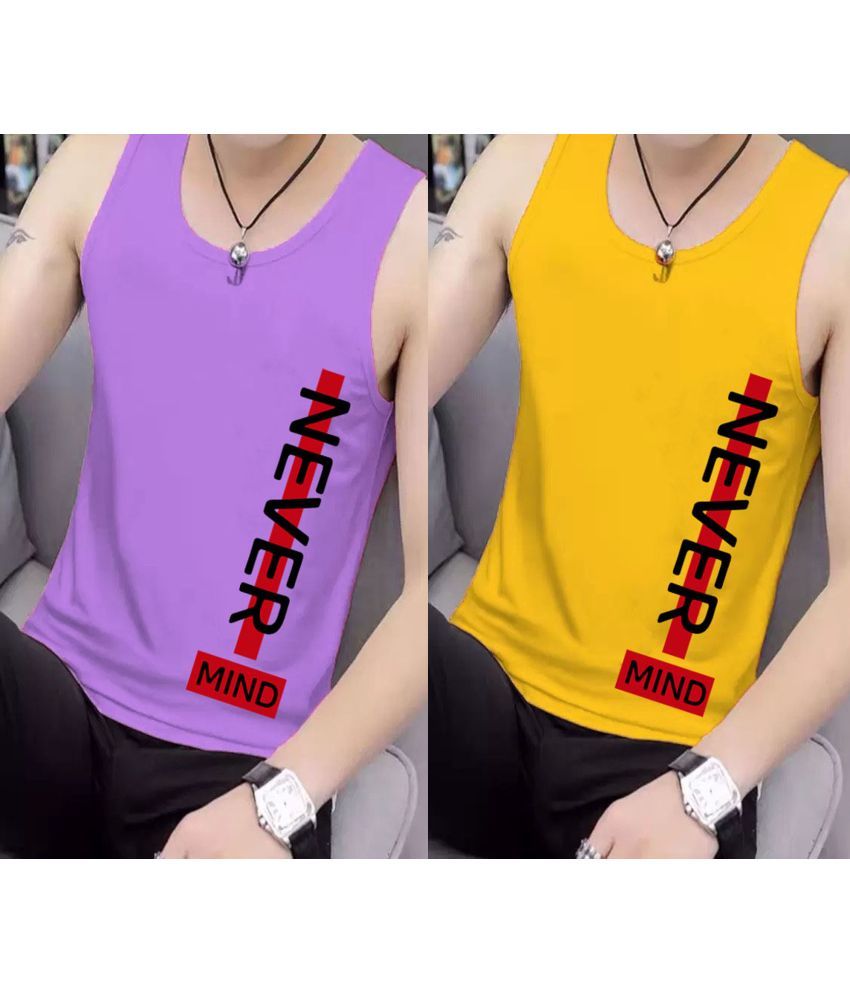     			Lecowar Pack of 2 Polyester Basic Vest For Men ( Multicolor9 )