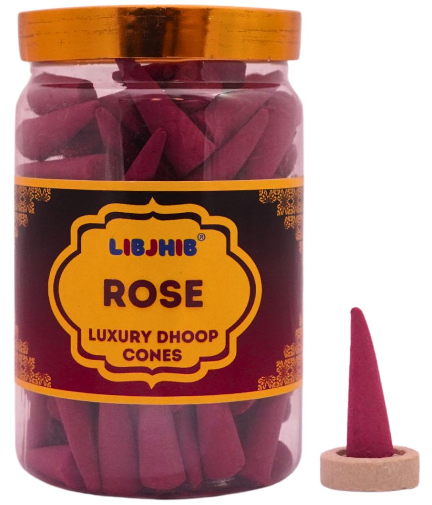     			Libjhib Incense Dhoop Cone Rose 200 gm ( Pack of 1 )