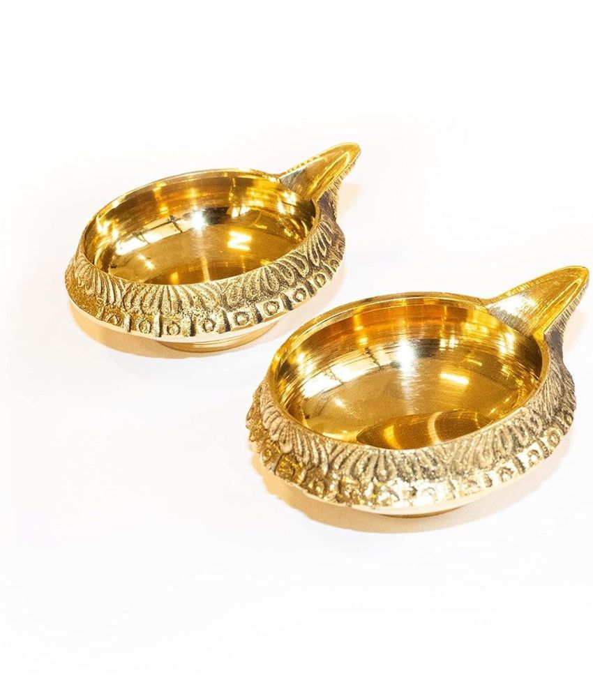     			T-KA108 Brass Akhand Diya - Pack of 2