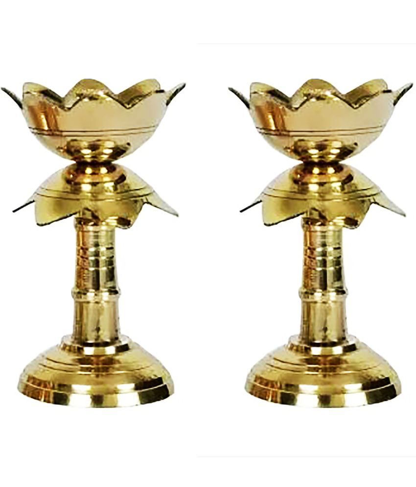     			T-KA108 Brass Akhand Diya - Pack of 2