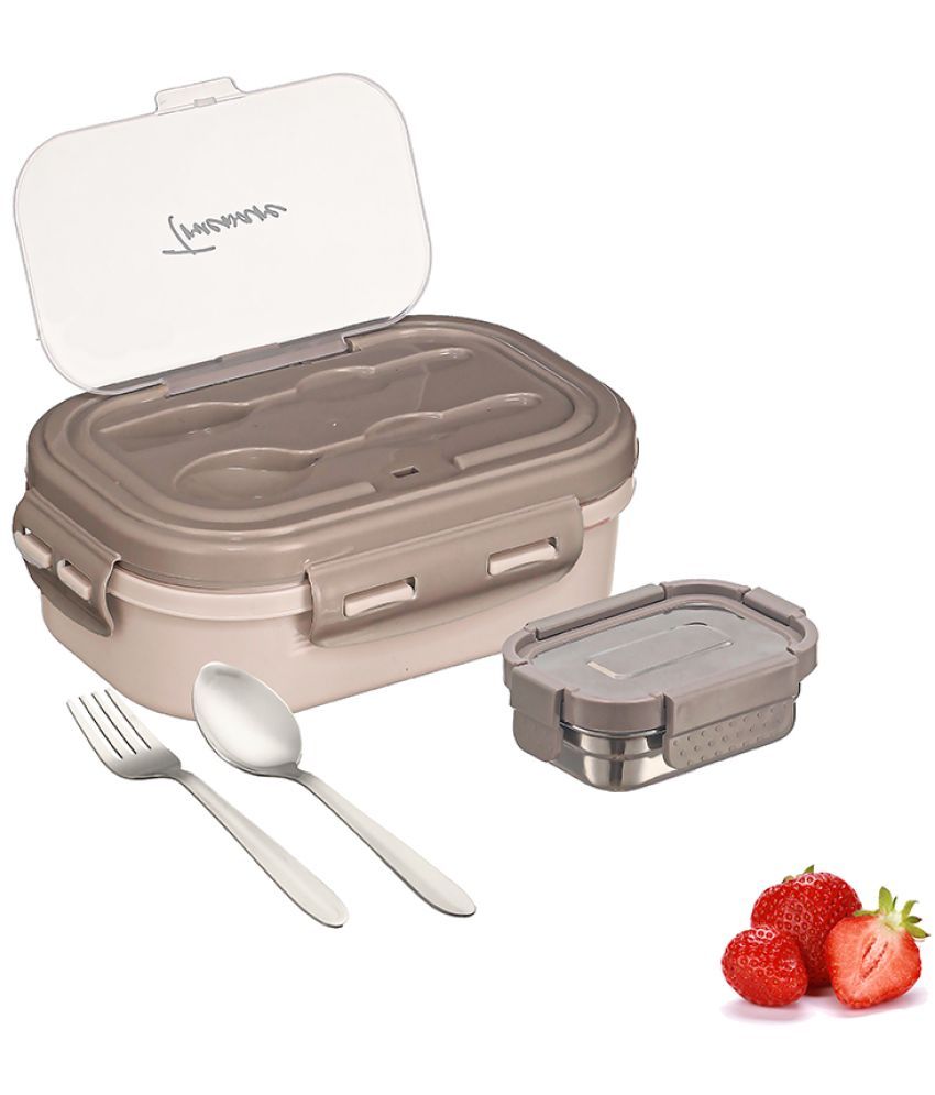     			Trueware - Brown Stainless Steel Insulated Lunch Box ( Pack of 1 )