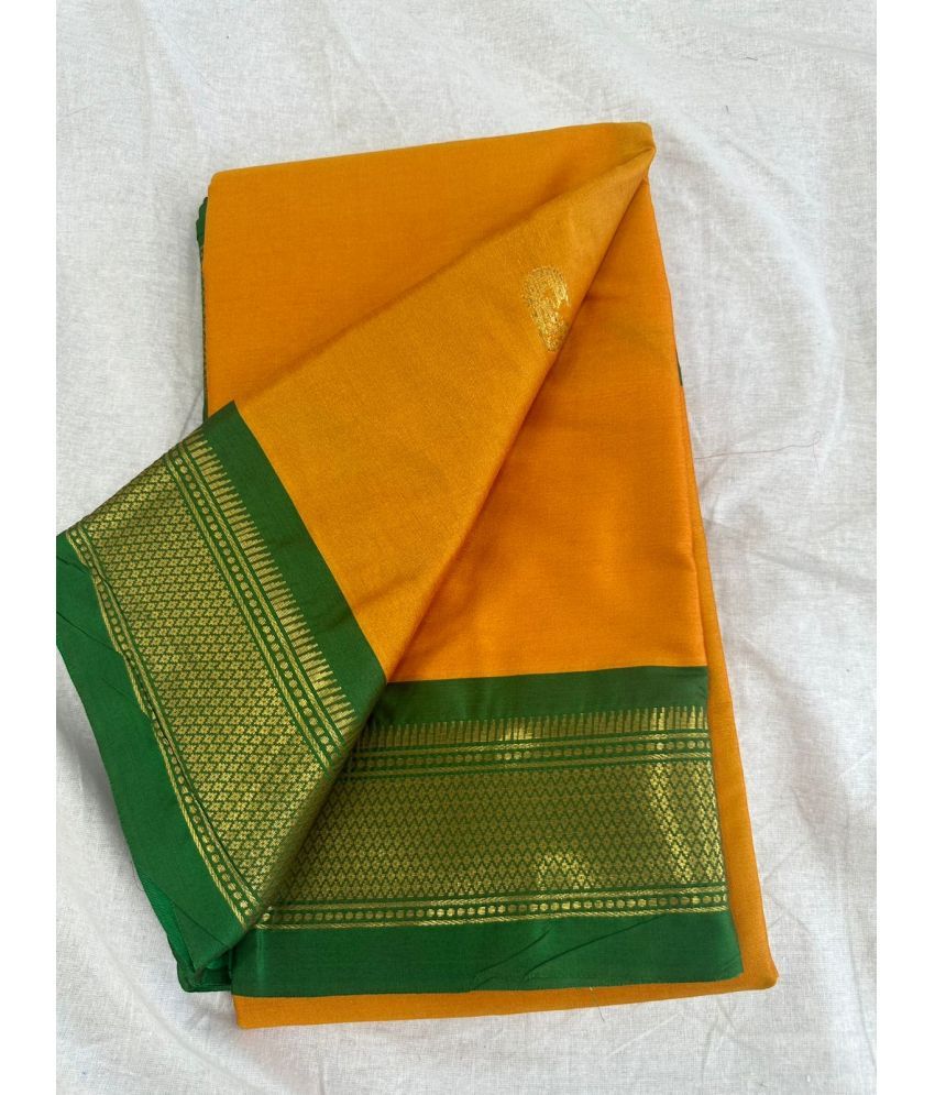     			KV Fashion Cotton Silk Embellished Saree With Blouse Piece ( LightGreen , Pack of 1 )