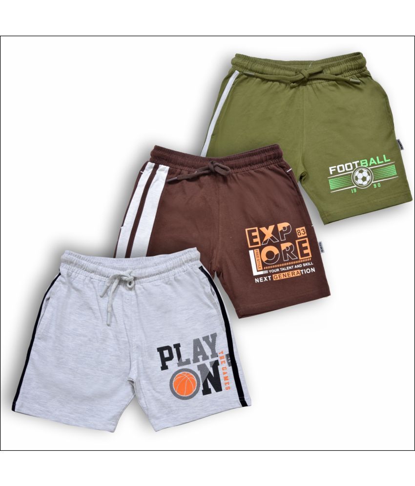     			Kariby Pack of 3 Cotton Shorts For Boys ( Multicolor 1 )