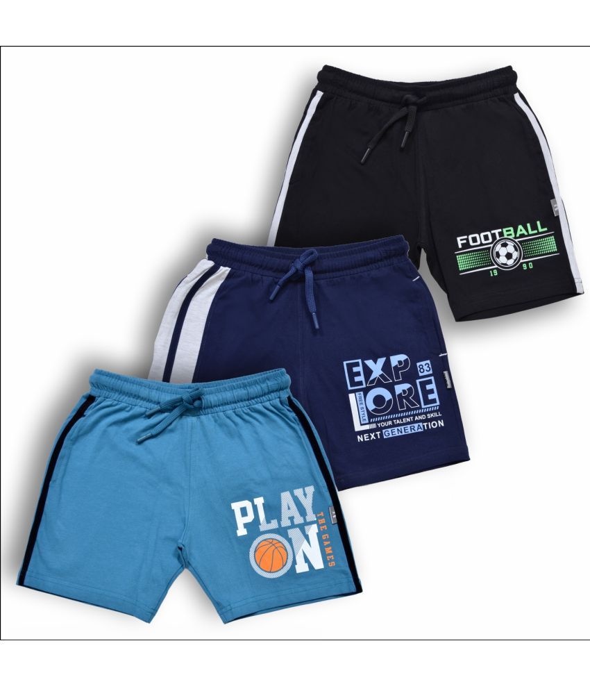     			Kariby Pack of 3 Cotton Shorts For Boys ( Multicolor 1 )