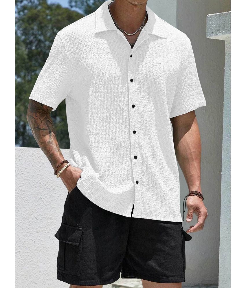     			Laadli Polyester Regular Fit Half Sleeves Men's Formal Shirt - White ( Pack of 1 )