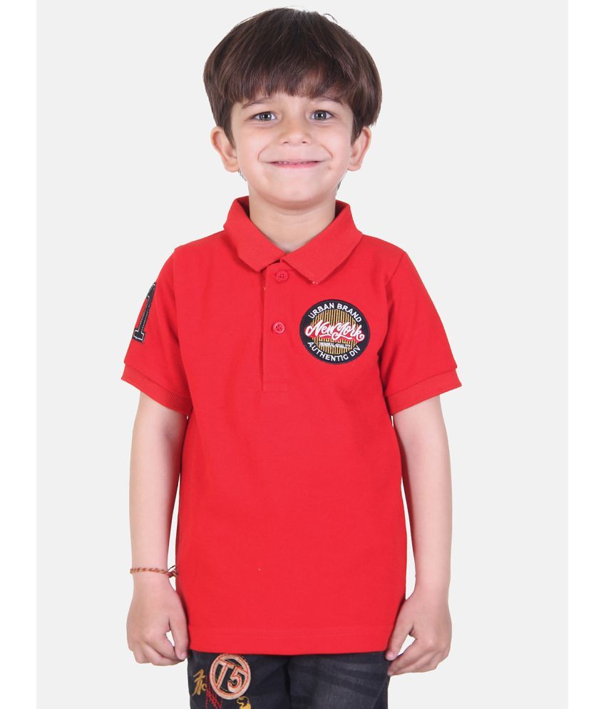     			Kepa Pack of 1 Boys Cotton Blend Polo T-Shirt ( Red )