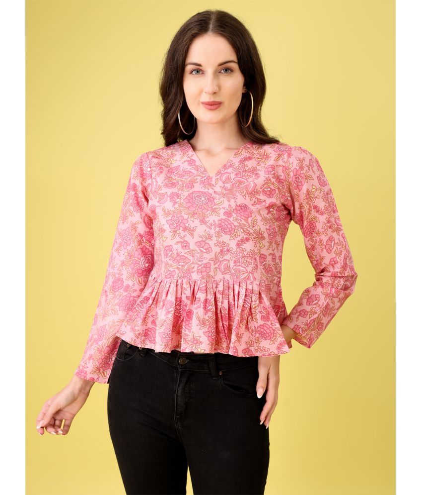     			Fashion LeBele Pink Viscose Rayon Women's A-Line Top ( Pack of 1 )