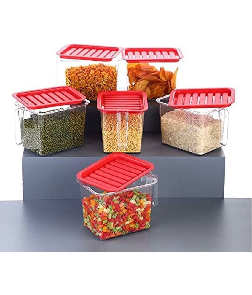     			Stysol Fridge Container Plastic Multicolor Dal Container ( Set of 6 )