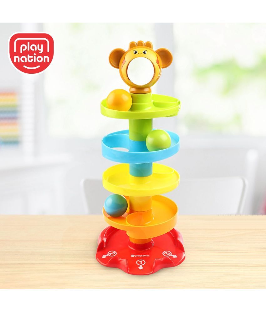     			Stysol Toys 5 Layer Ball Drop and Roll Swirling Tower for Baby and Toddlers - Educational Toy for Kids - Color As Per Stock