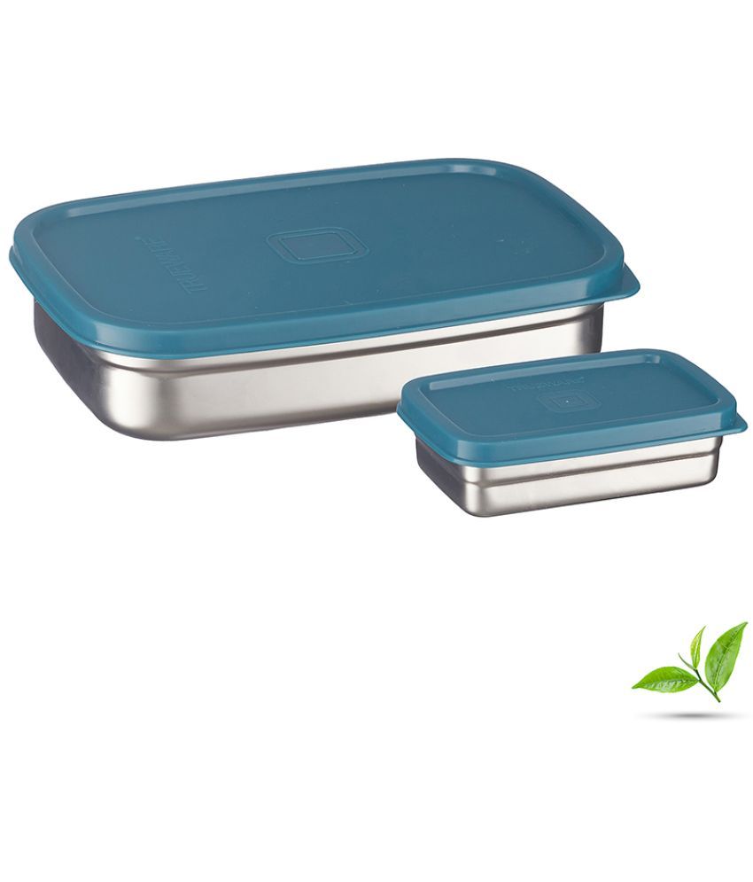     			Trueware - Blue Stainless Steel Lunch Box ( Pack of 1 )