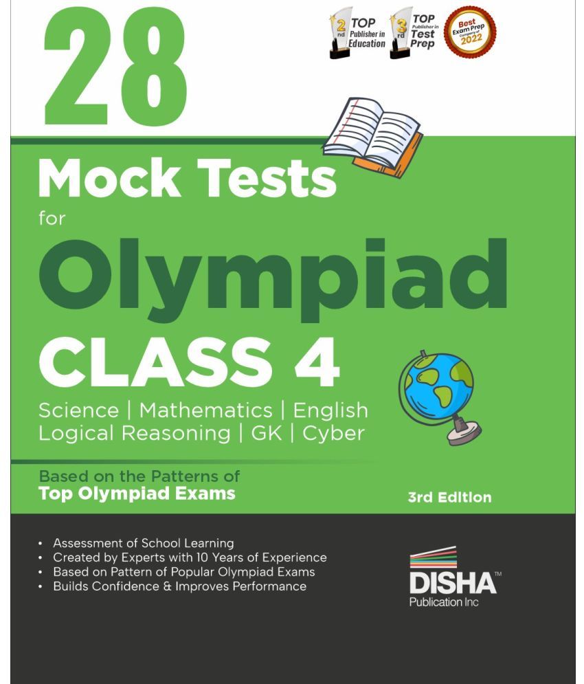     			28 Mock Test Series for Olympiads Class 4 Science, Mathematics, English, Logical Reasoning, GK & Cyber 3rd Edition