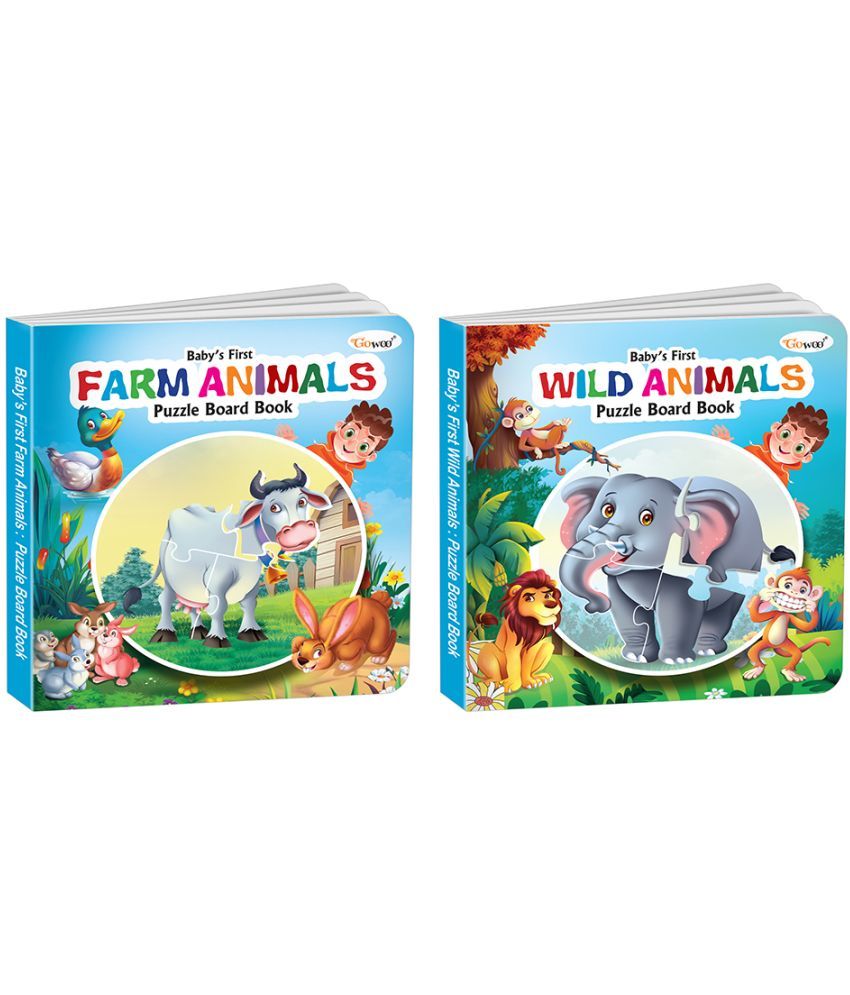     			Baby's First Farm Animals and Wild Animals Puzzle Board Book : Kids learning board book, Puzzle book for young kids, Educational board book, Self-Correcting Puzzle Book | Combo of 2 Puzzle board books